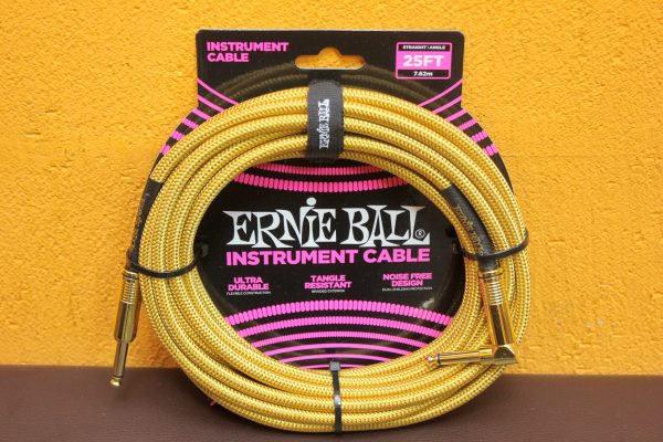 Ernie Ball 6070 кабель инструментальный, прямой-угловой джеки, 7,62 ...